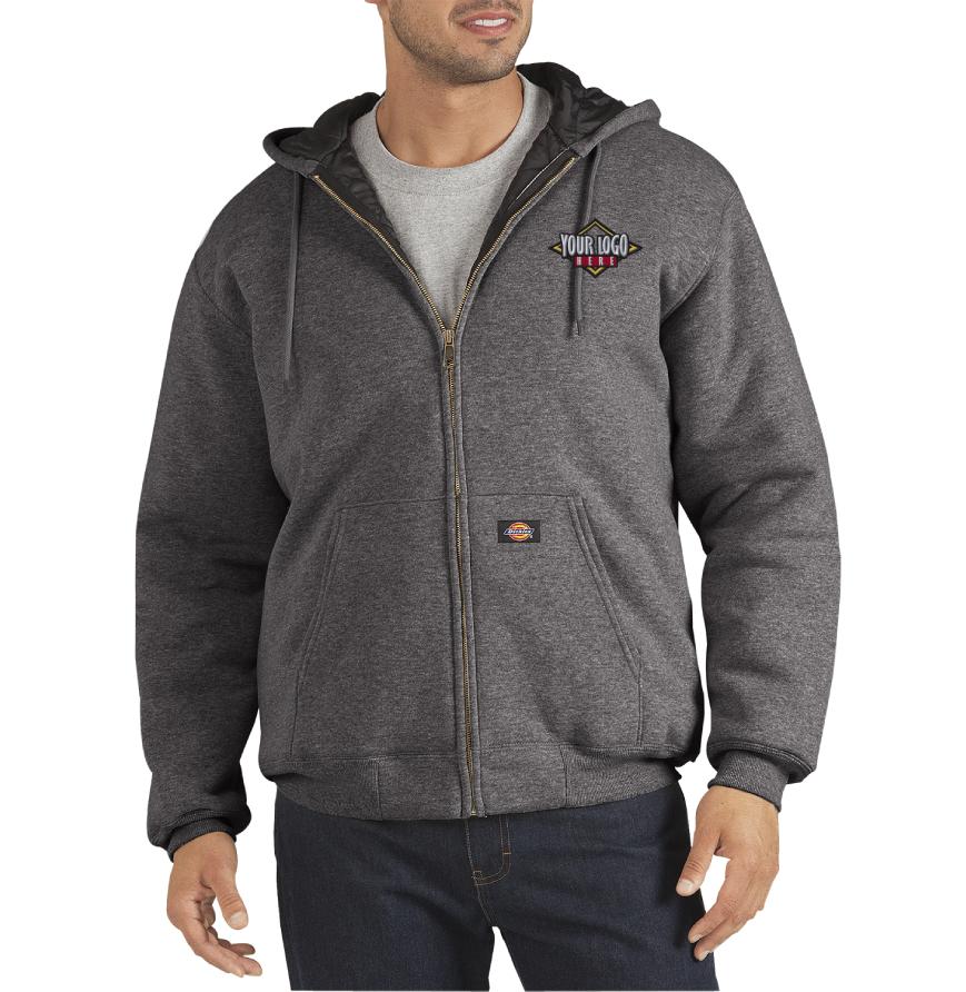Dickies TW394T - Unisex Tall Heavyweight Quilted Fleece Hoodie