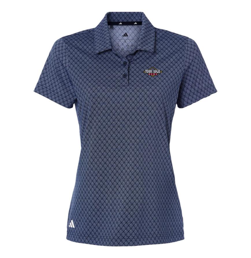 Womens 4-Way Stretch Printed Polo