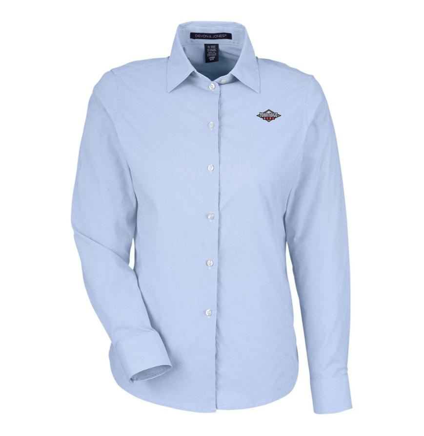 Womens CrownLux Performance Microstripe Dress Shirt