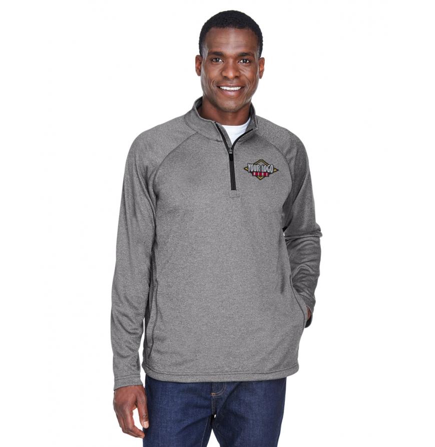 Devon  Jones Mens Stretch Tech-Shell Compass Quarter-Zip