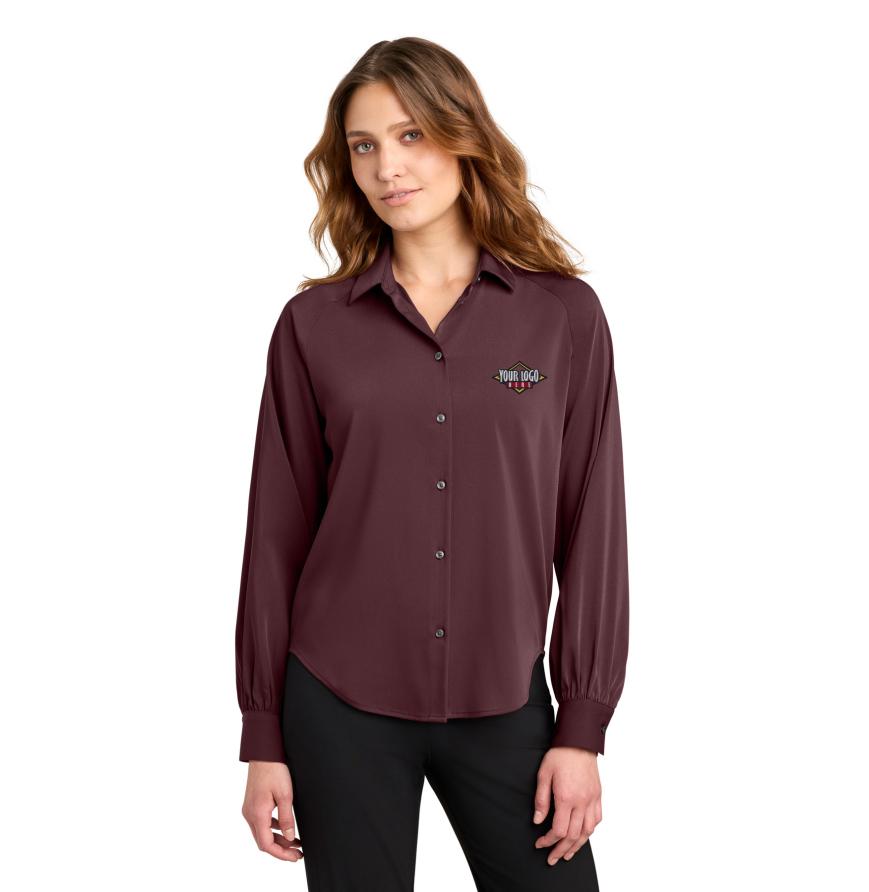 MercerMettle Women s Long Sleeve Buttery Soft Blouse