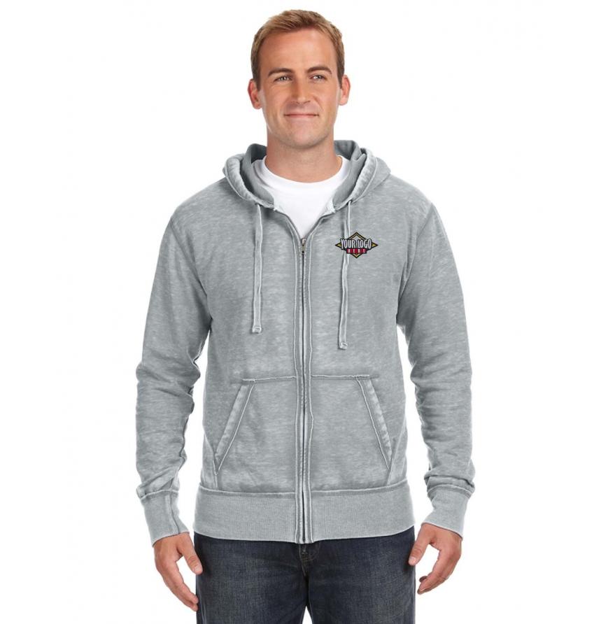 Broder JA8916 - Adult Vintage Zen Full-Zip Fleece Hood