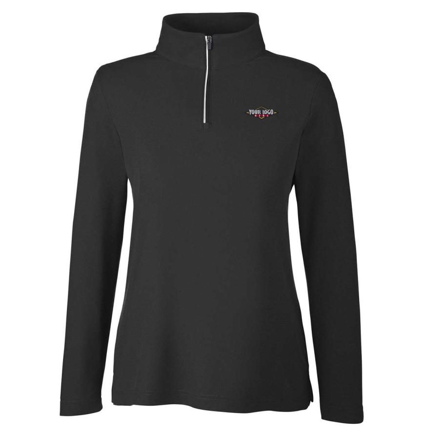 Womens Fusion ChromaSoft Pique Quarter-Zip Pullover