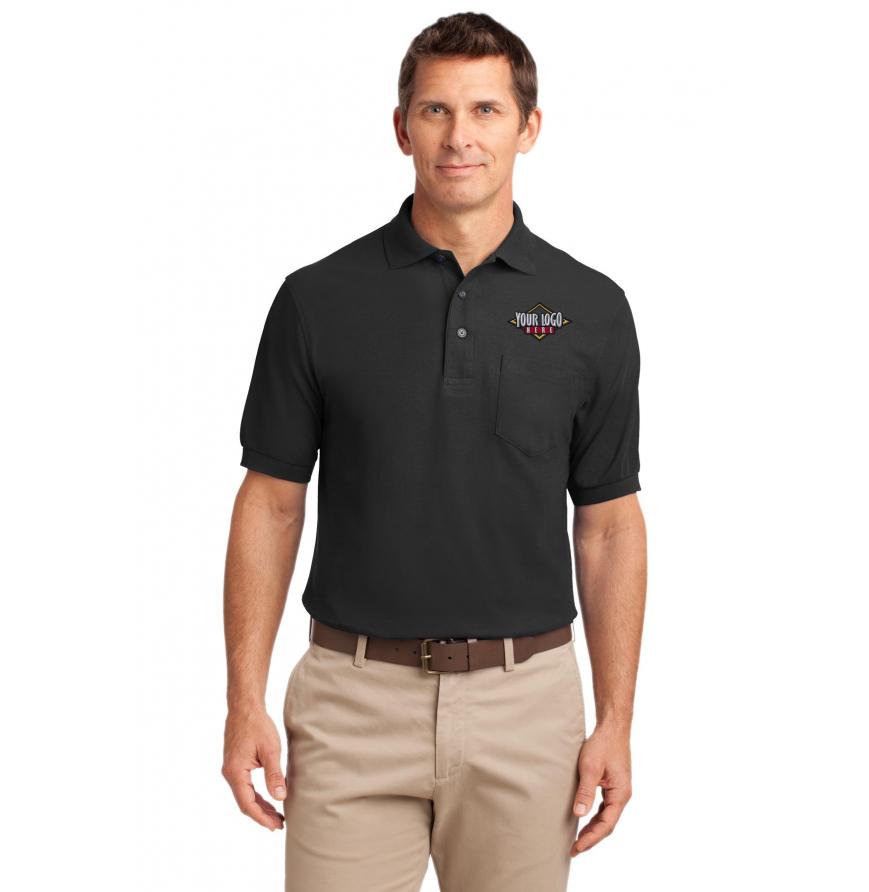 Port Authority K500P - Port Authority Silk Touch Polo with Pocket