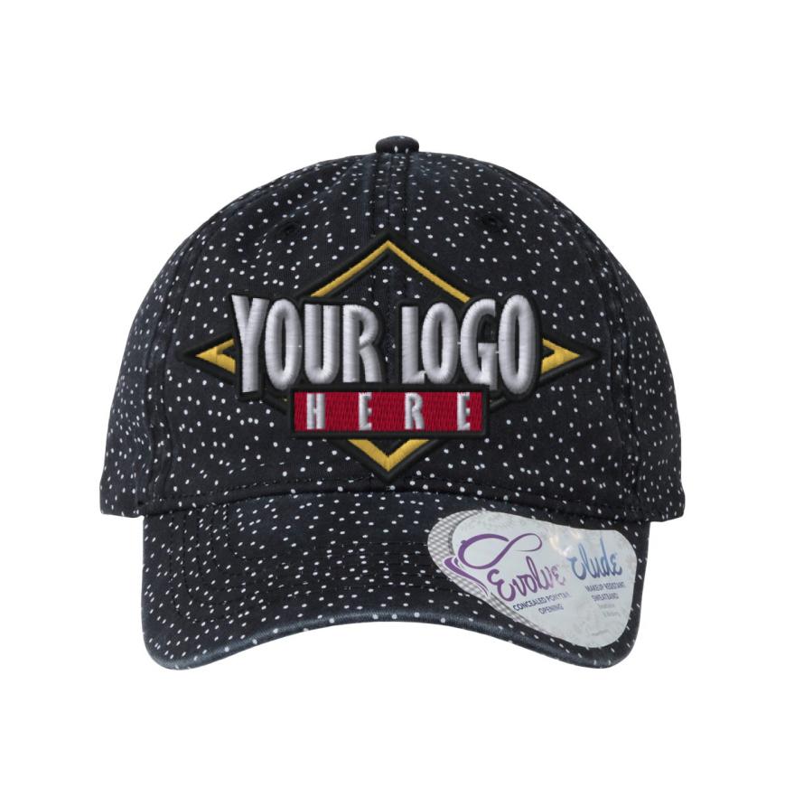 Womens Garment-Washed Fashion Print Cap
