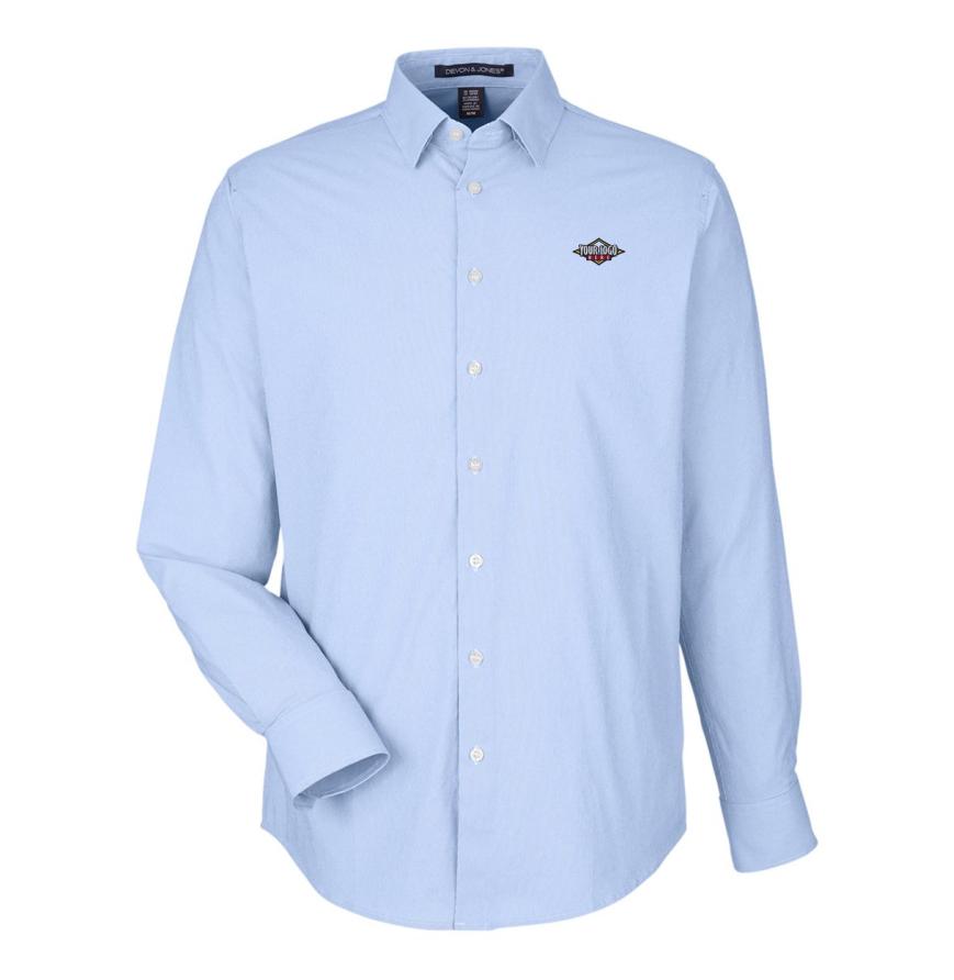 Mens CrownLux Performance Microstripe Dress Shirt