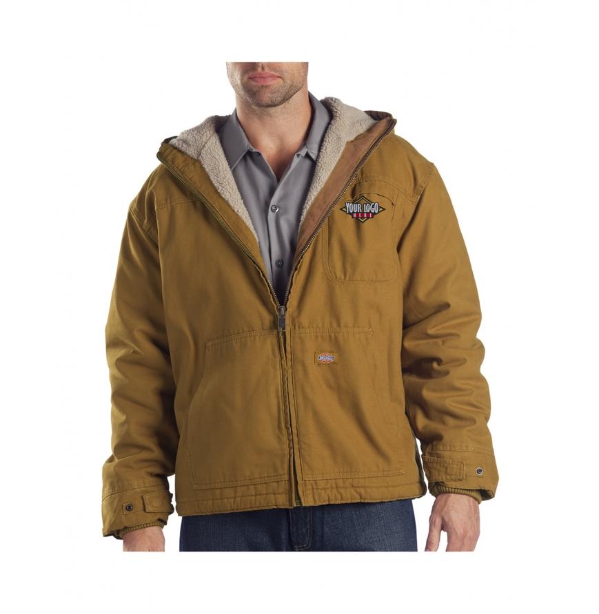 Dickies TJ350T - 85 oz Sanded Duck Sherpa Lined Hooded Jacket