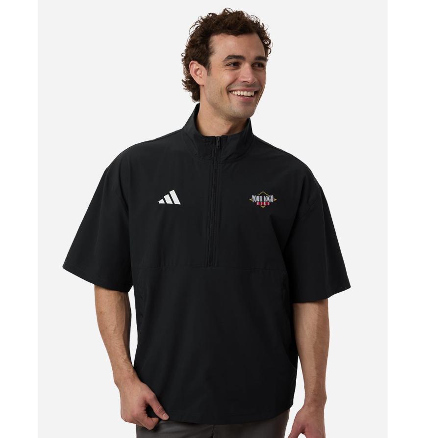 Mens Short Sleeve Quarter-Zip Pullover