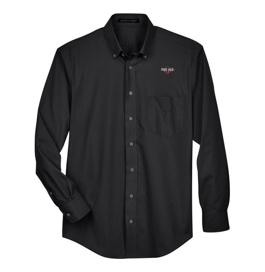 Mens Tall Crown Collection Broadcloth Woven Dress Shirt