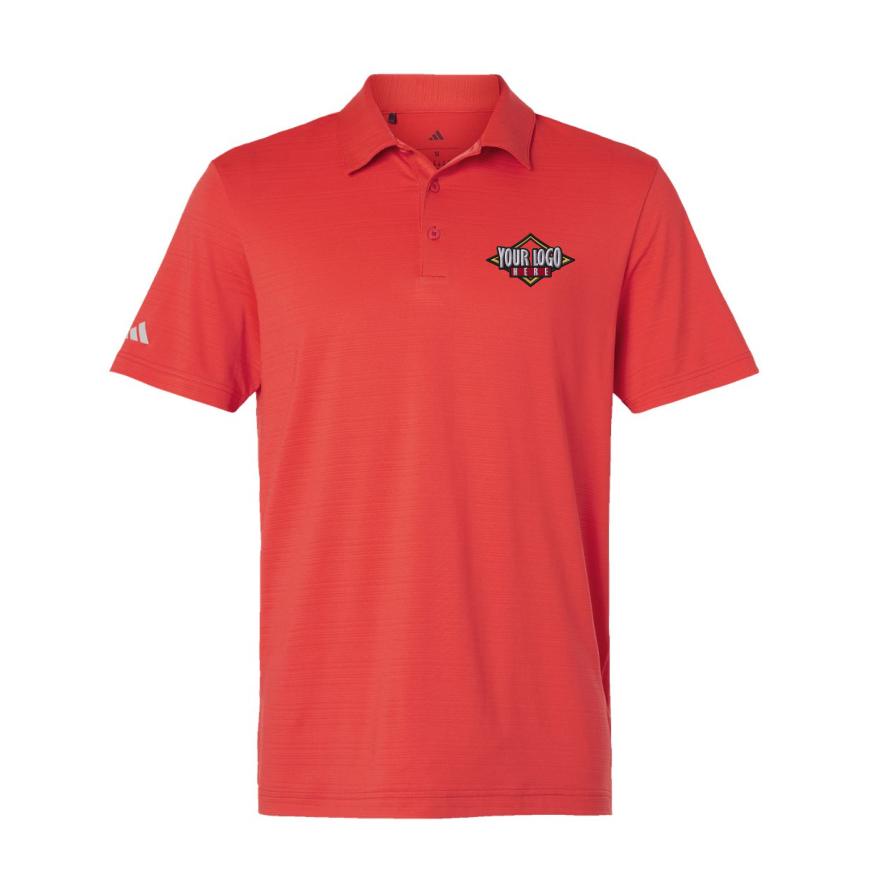 Mens Textured Stripe Polo