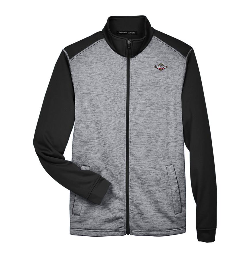 Mens Newbury Colorblock Mlange Fleece Full-Zip jacket