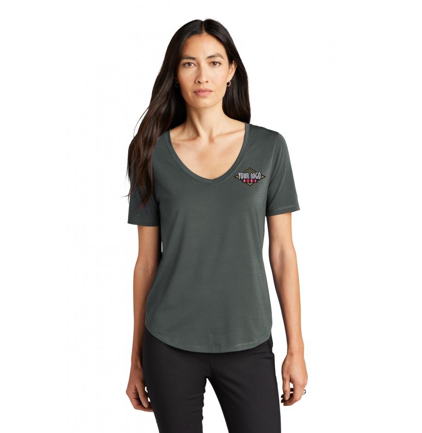 MERCERMETTLE Women s Stretch Jersey Relaxed Scoop