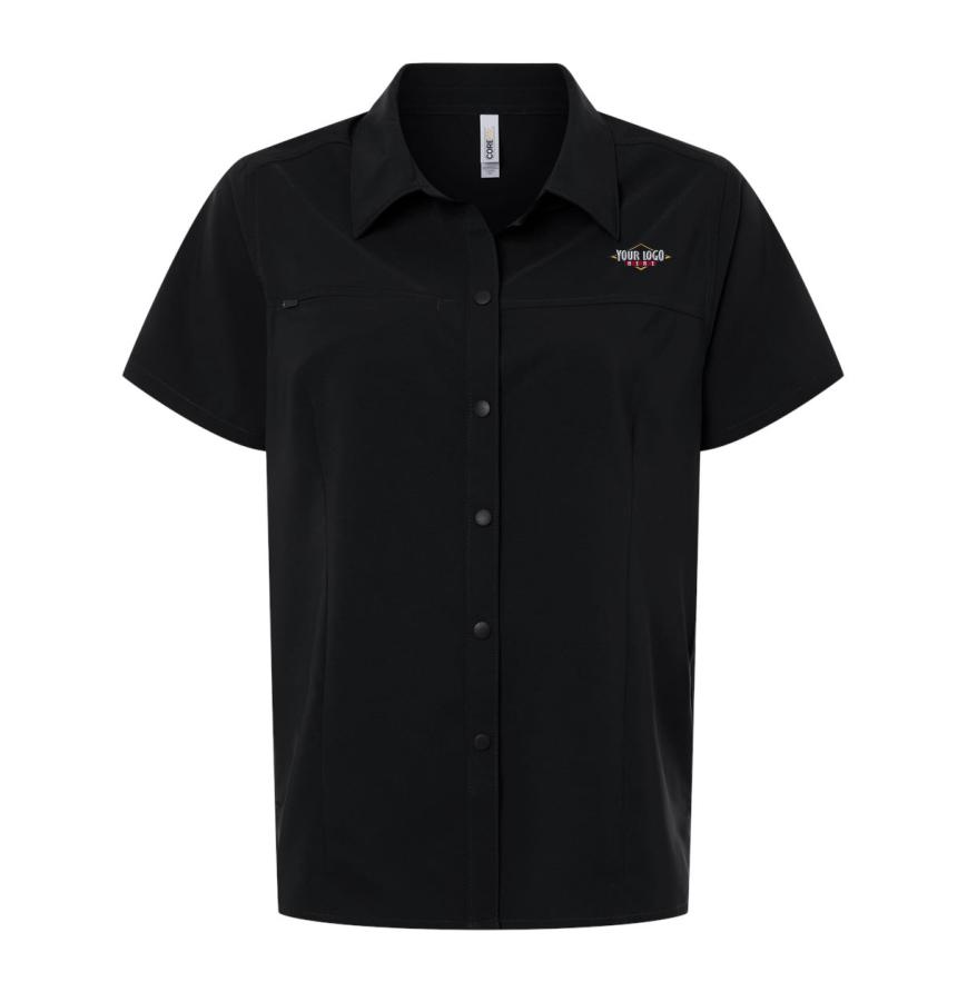 Womens UltraUVP Shoreline Short Sleeve Staff Shirt