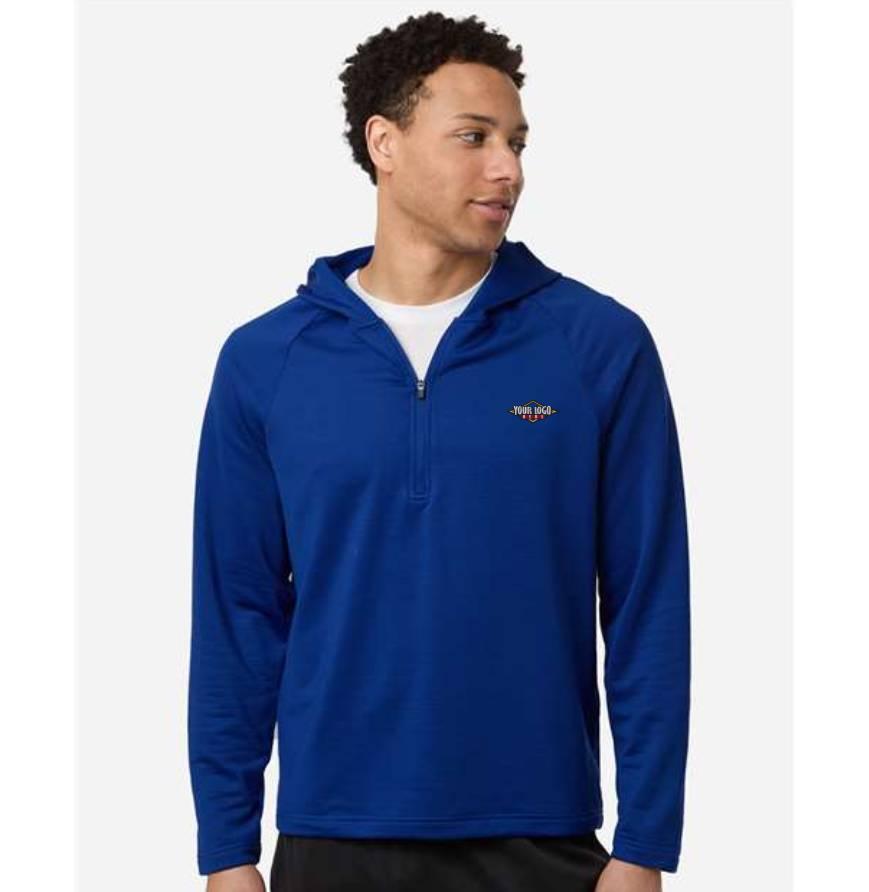 Mens Qualify Quarter-Zip Hooded Pullover