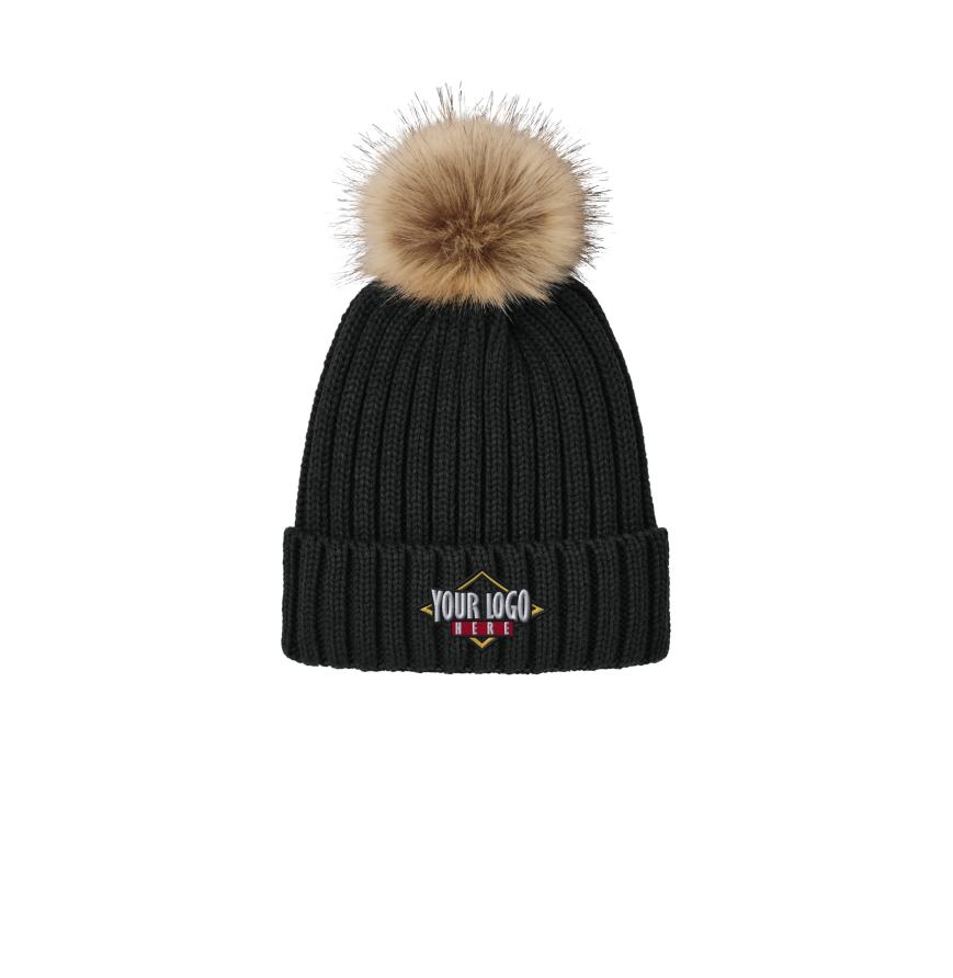 Port Authority Faux Fur Pom Beanie