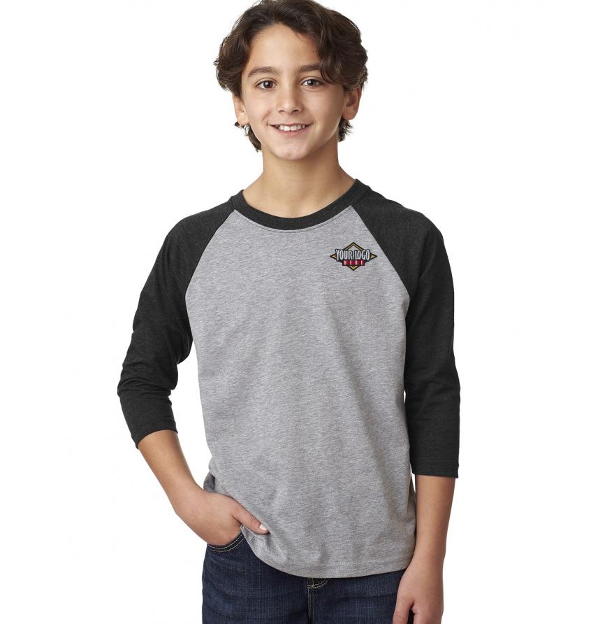  Next Level Youth CVC 34-Sleeve Raglan
