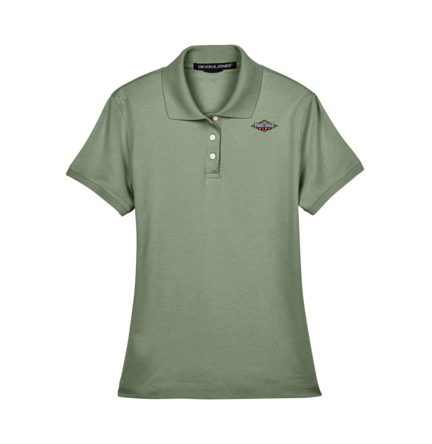 Womens Perfect Pima Interlock Polo