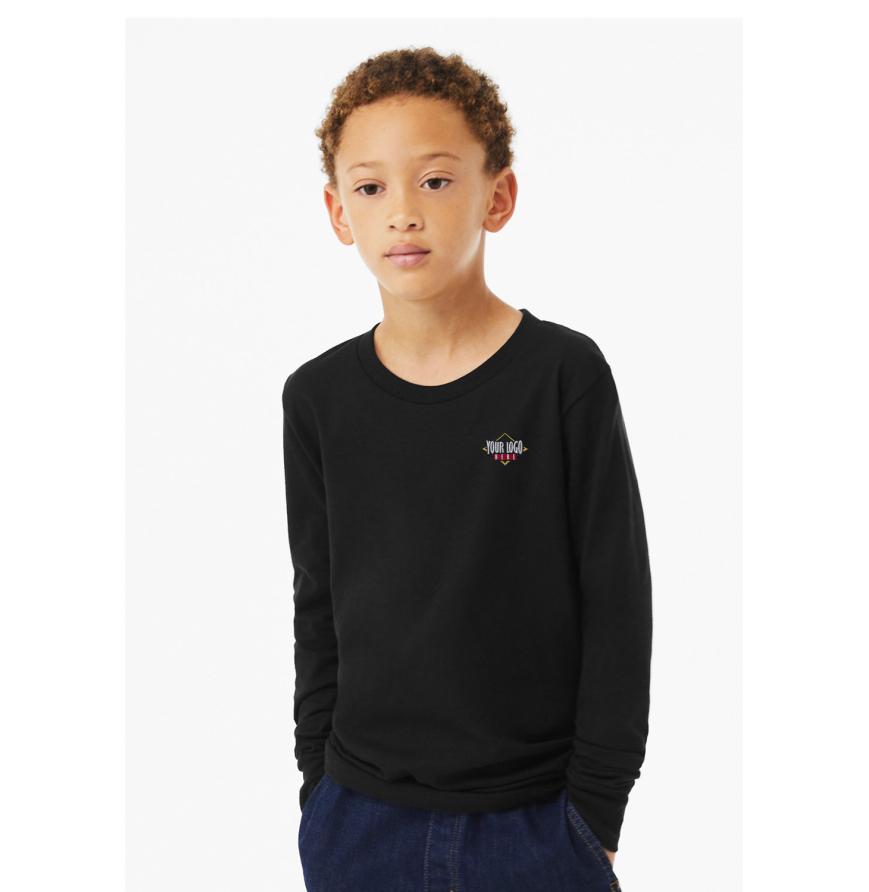 Bella 3501YCV - Youth Heather CVC Long-Sleeve T-Shirt