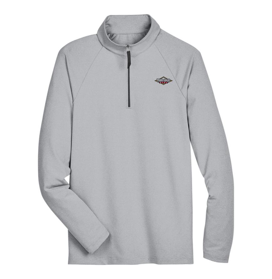 Mens CrownLux Performance Clubhouse Micro-Stripe Quarter-Zip Pullover