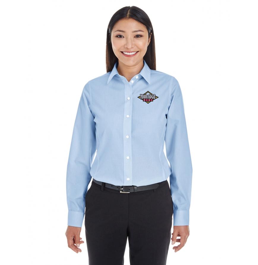 Devon & Jones DG534W - Devon  Jones Ladies Crown Woven Collection Striped Shirt