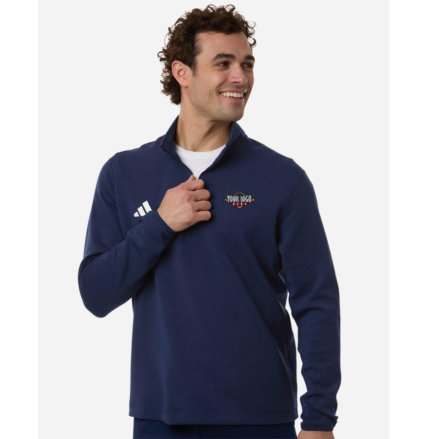 Mens 3-Stripes Quarter-Zip Pullover