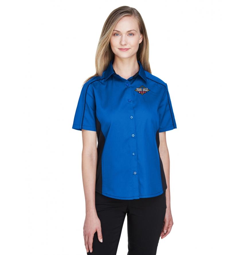 North End 77042 - Ladies Fuse Colorblock Twill Shirt