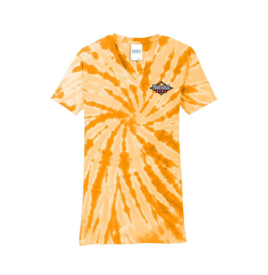Port & Company LPC147V - Port  Company Ladies Tie-Dye V-Neck Tee