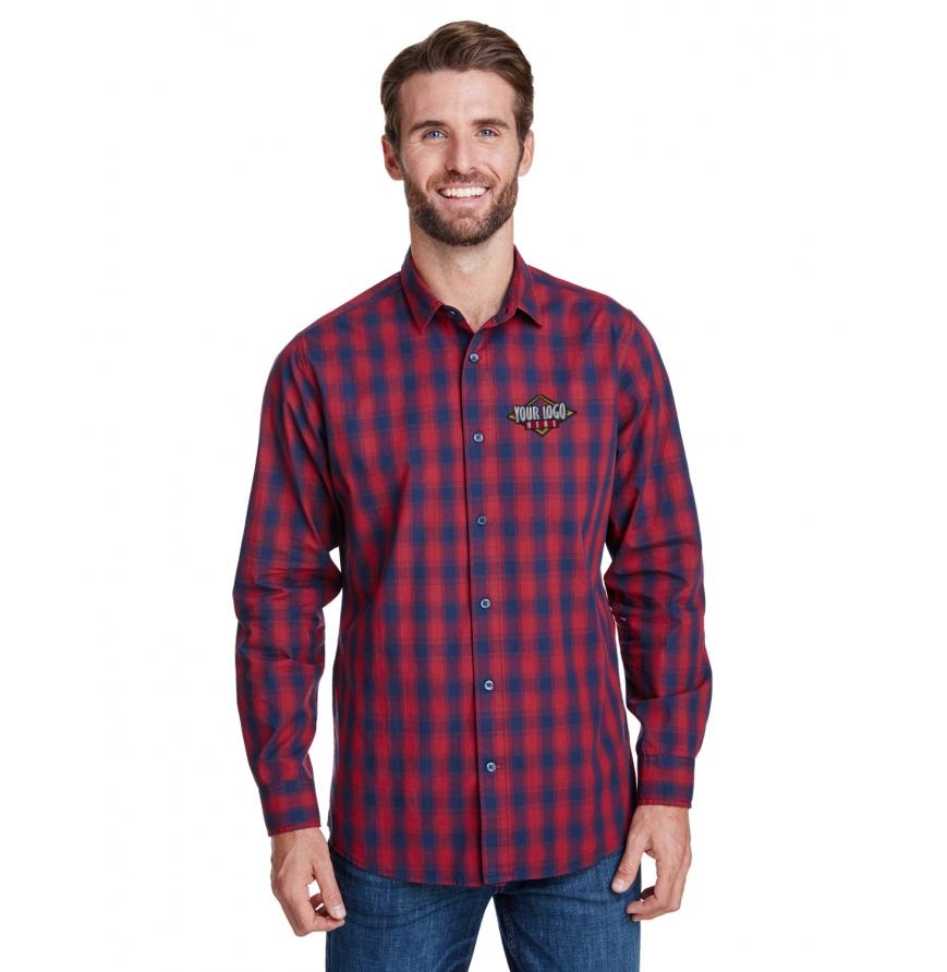 Broder RP250 - Mens Mulligan Check Long-Sleeve Cotton Shirt