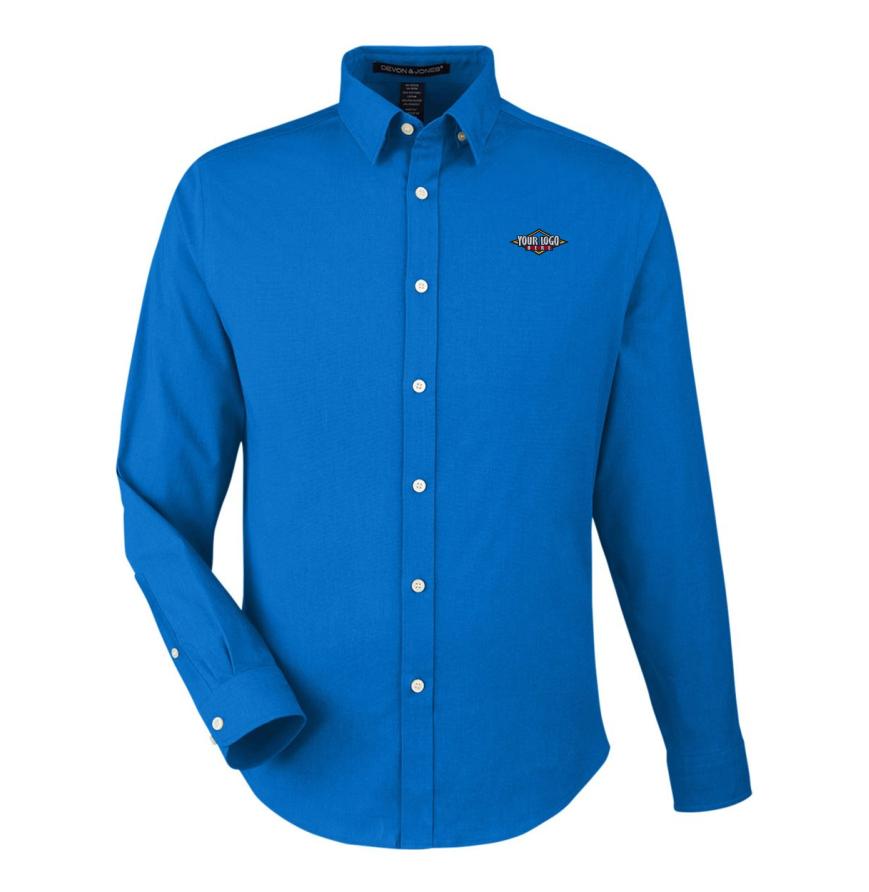 Mens CrownLux Performance Spencer Poplin Dress Shirt