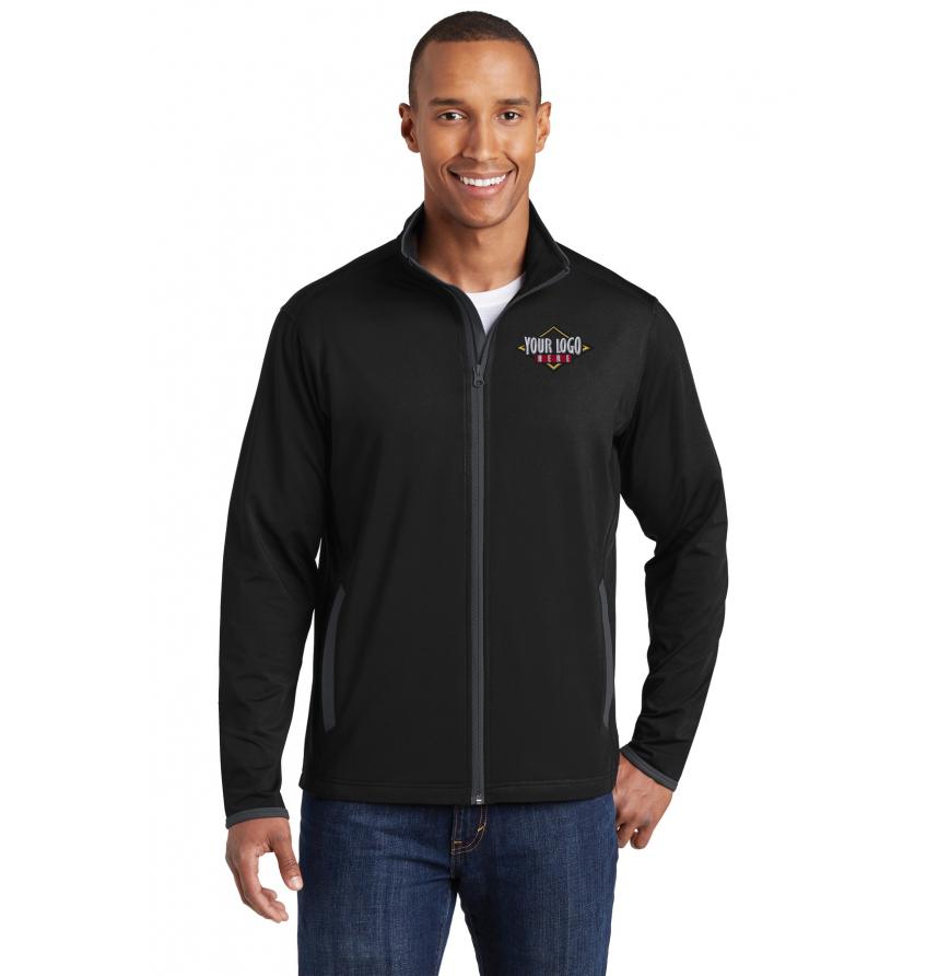Sport-Tek ST853 - Sport-Tek Sport-Wick Stretch Contrast Full-Zip Jacket