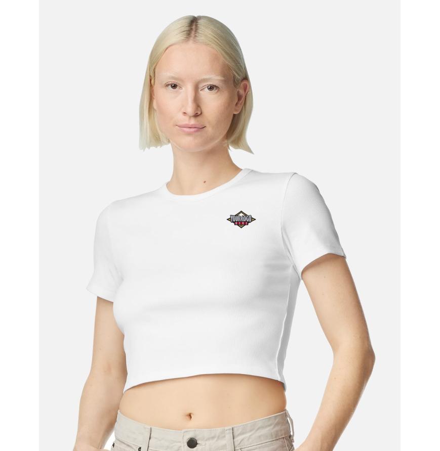 Womens Baby Rib Cropped Tee
