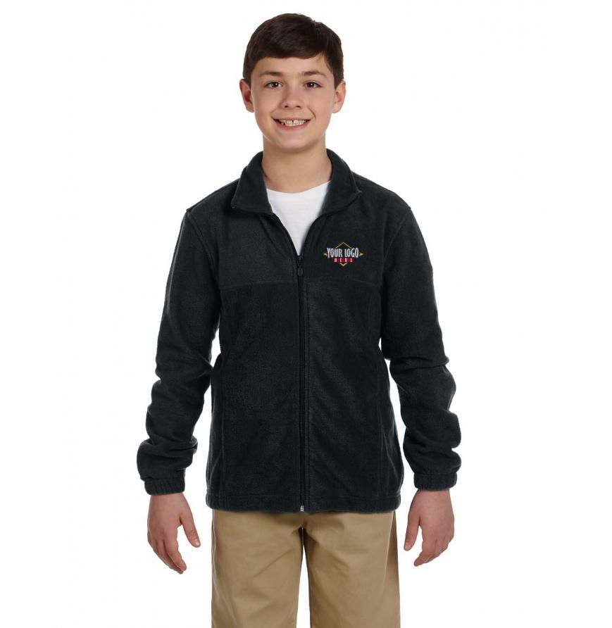 Harriton Youth 8 oz Full-Zip Fleece