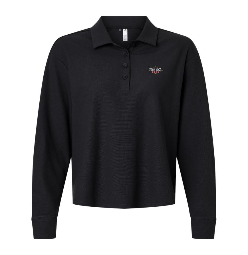 Womens Beyond Long Sleeve Loose Polo