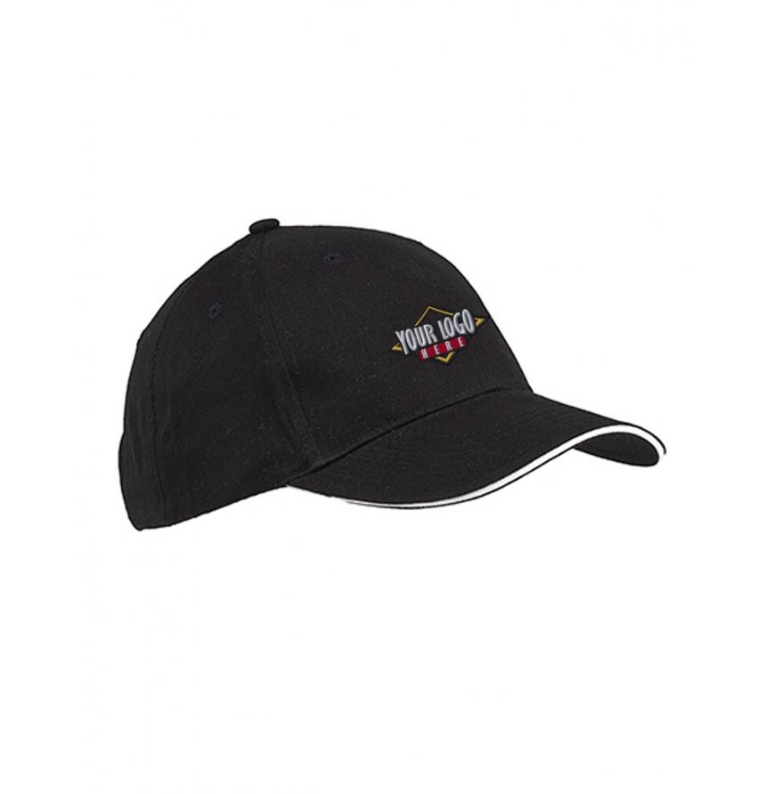 Big Accessories 6-Panel Twill Sandwich Baseball Cap