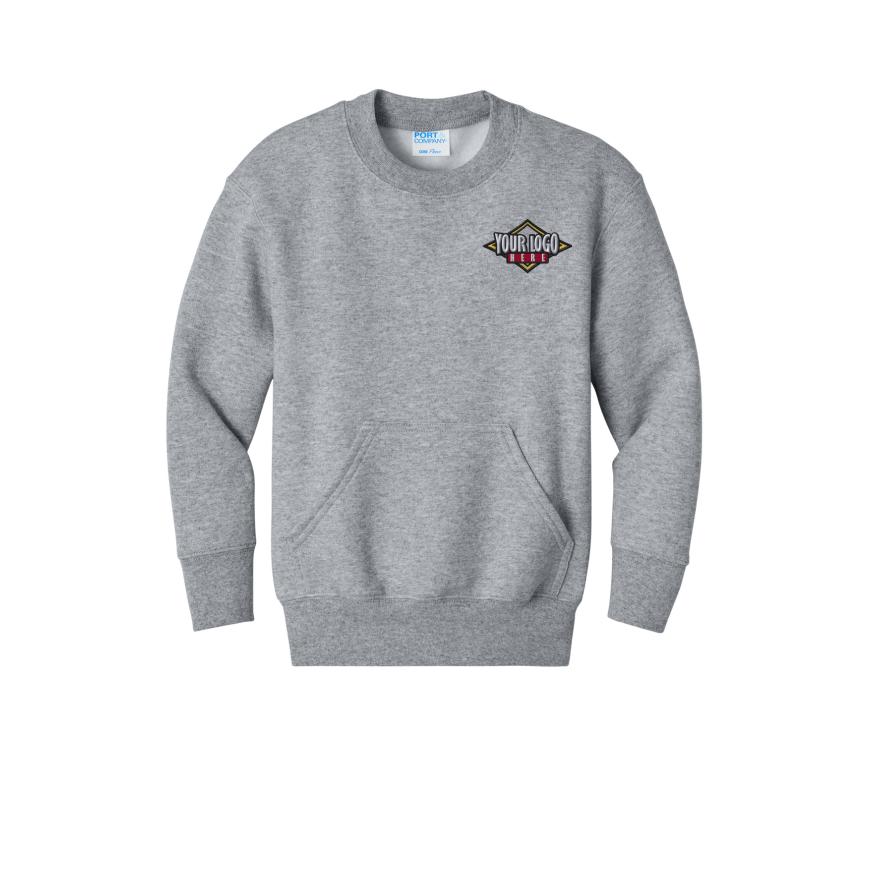 Port  Co Youth Core Fleece Crewneck Pocket Sweatshirt