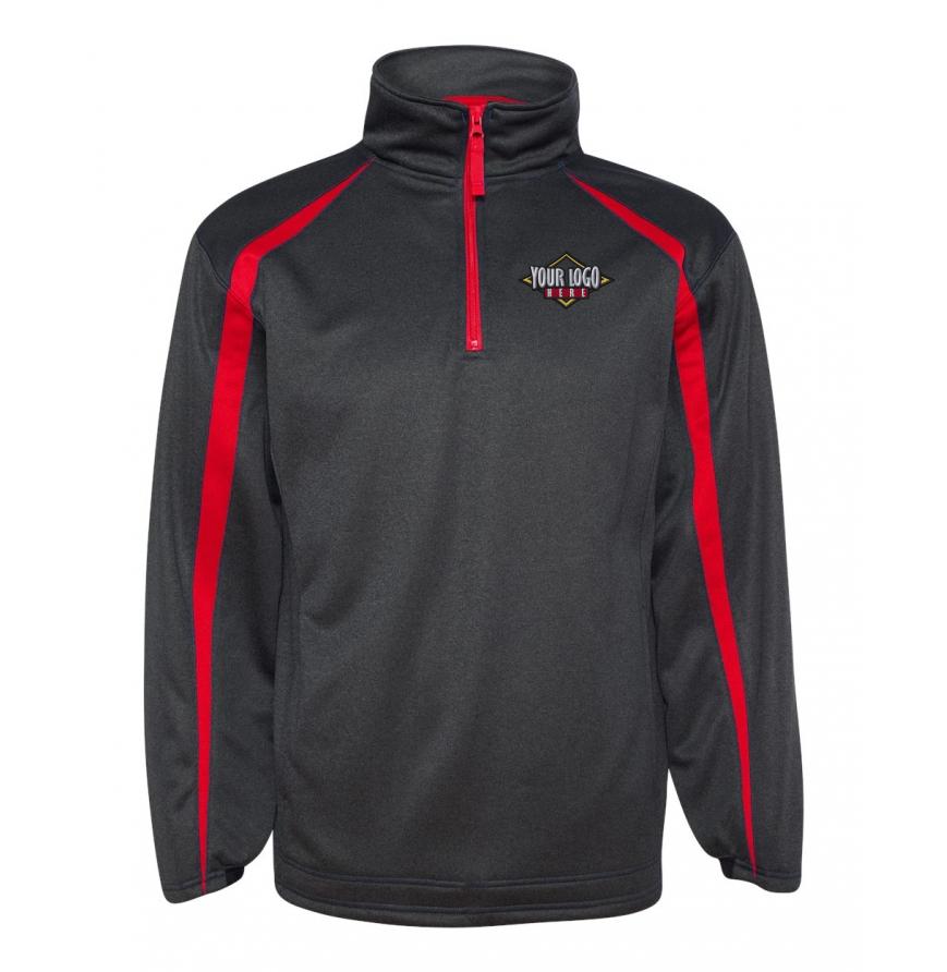 Badger Pro Heather Fusion Performance Fleece Quarter-Zip Pullover