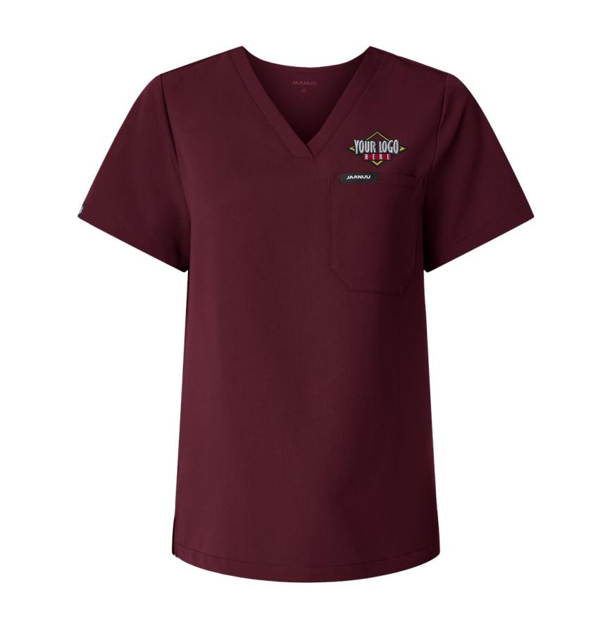 Womens Rhena Essential 1-Pocket Scrub V-Neck Top