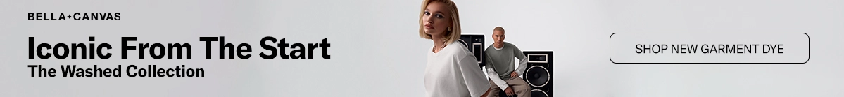 Bella+Canvas Shop the Washed Collection Today Sale Banner-1