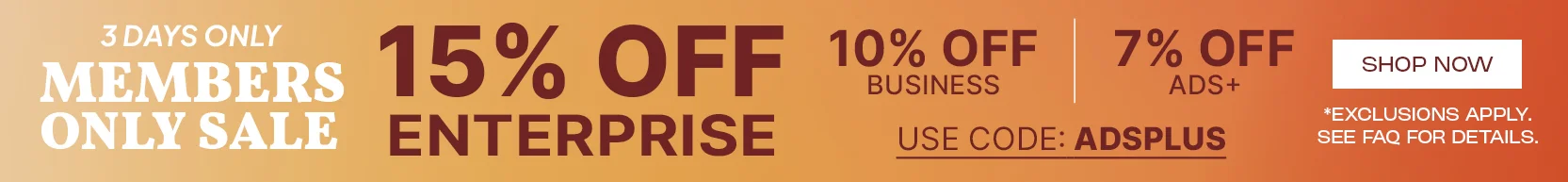 Members Only Sale Save Up to 15% Off 3 Days Only Sale Banner-1